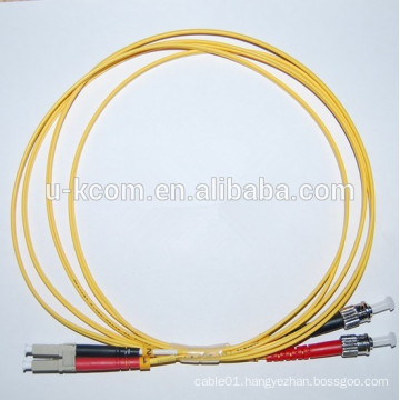 LC/ST Simplex SM Fiber Optic Patch Cord With Reb&Black olor Boot